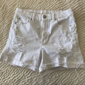 American eagle white jean shorts